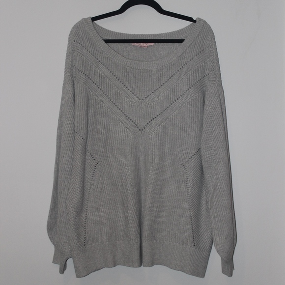 In Every Story Sweaters - Grey Oversized Sweater